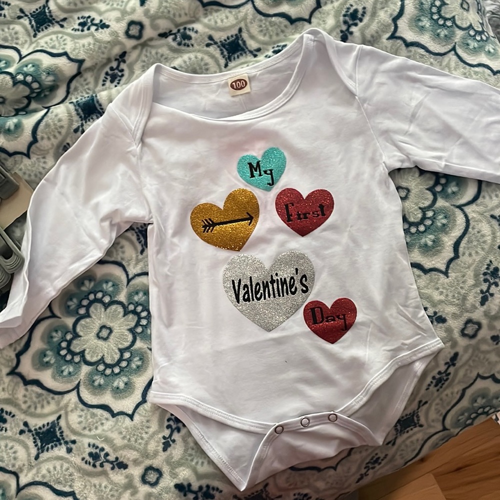 NWOT Valentines day Onsies